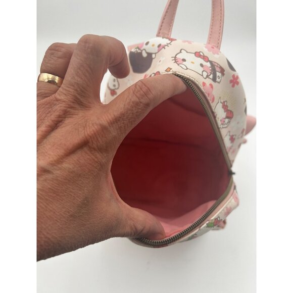 Loungefly Sanrio x Hello Kitty Sushi Mini Backpack Pink Vegan Leather - Picture 8 of 12